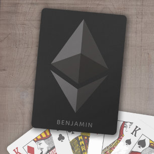 Ethereum Investment Crypto Symbol mit optionalem N Spielkarten