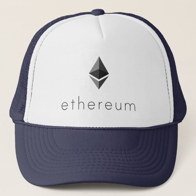 Ethereum Logo-Fernlastfahrer-Hut Truckerkappe (Vorderseite)