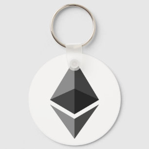 Ethereum Logo Schlüsselanhänger Einfache graue, 