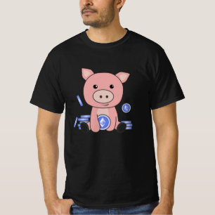 Ethereum Piggy Bank Hodl Münzen halten digital T-Shirt