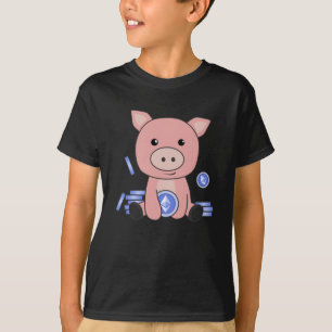 Ethereum Piggy Bank Hodl Münzen halten digital T-Shirt