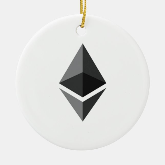 Ethereum runde hängende Verzierung Keramik Ornament (Vorne)