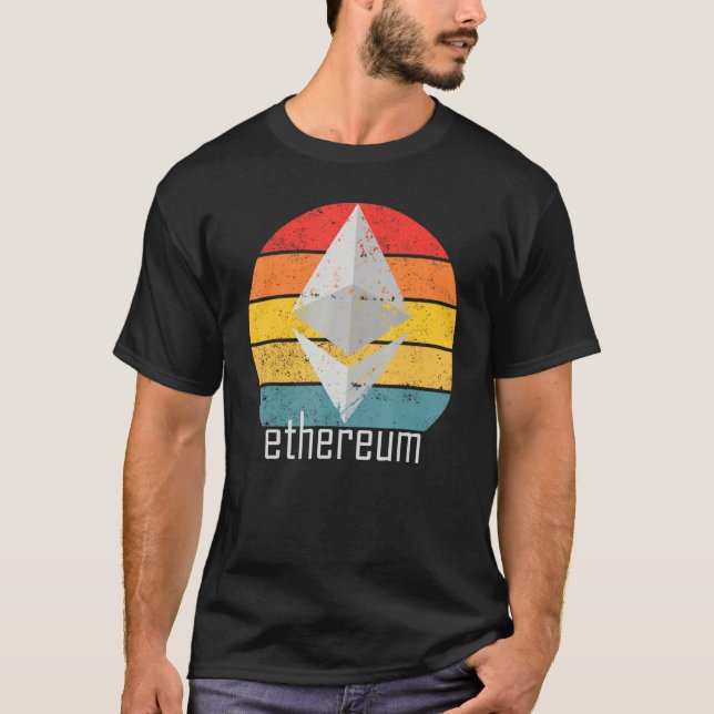 Ethereum Sunset Kryptowährung Eth erschütterte Cry T-Shirt (Vorderseite)