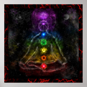 ETHERIC AURA CHAKRA POSTER