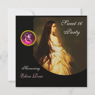 ETHERNALE SCHÖNHEIT, SCHWEET 16,PINK,SCHWARZ,WEISS EINLADUNG