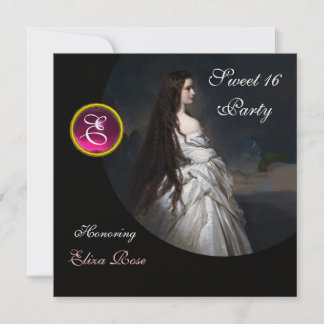 ETHERNALE SCHÖNHEIT, SCHWEET 16,PINK,SCHWARZ,WEISS EINLADUNG