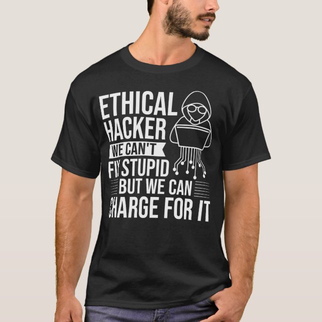 Ethical Hacker Certified Computer Hacking Password T-Shirt (Vorderseite)