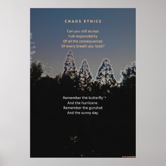 Ethik und Schmetterlingseffekt Poster