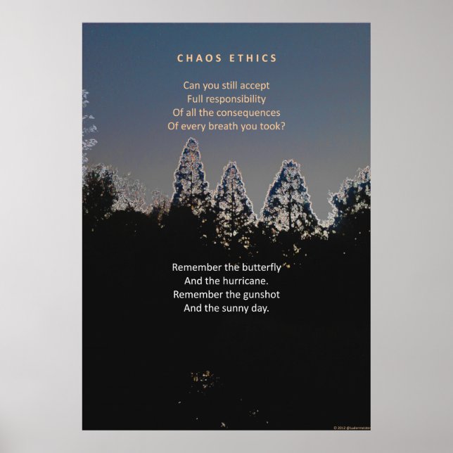 Ethik und Schmetterlingseffekt Poster (Vorne)