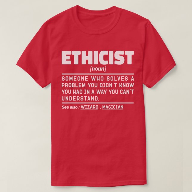 Ethiker Noun Berufliche Ethikleiterin Cool Job T-Shirt (Design vorne)
