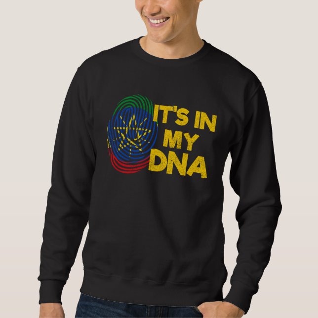 Ethiopia Ethiopian DNA Africa Flag Proud Love Mela Sweatshirt (Vorderseite)