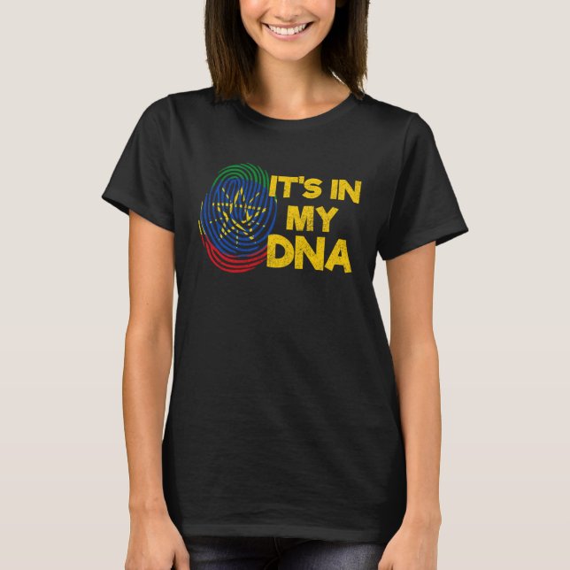 Ethiopia Ethiopian DNA Africa Flag Proud Love Mela T-Shirt (Vorderseite)