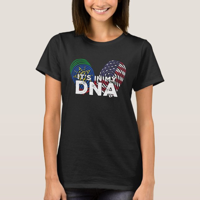 Ethiopia Ethiopians Africa Flag Proud DNA American T-Shirt (Vorderseite)