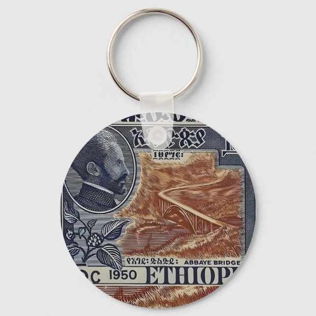 Ethiopia Haile Selassie Rasta Jah Rastafari Roots Schlüsselanhänger (Vorderseite)