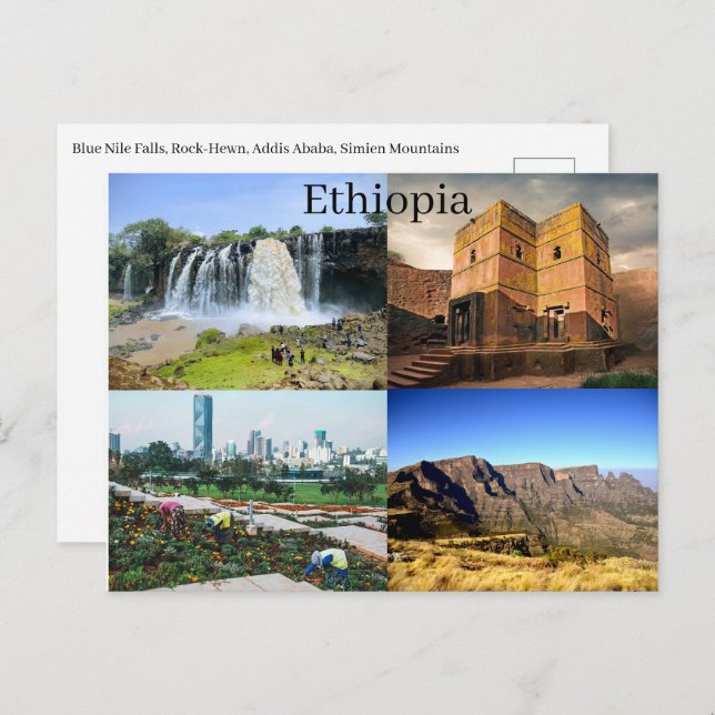 Ethiopia Postcard Feiertagspostkarte (Vorne/Hinten)
