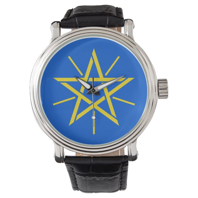 ETHIOPIA - Wappen Custom Wristwatch Armbanduhr (Vorderseite)