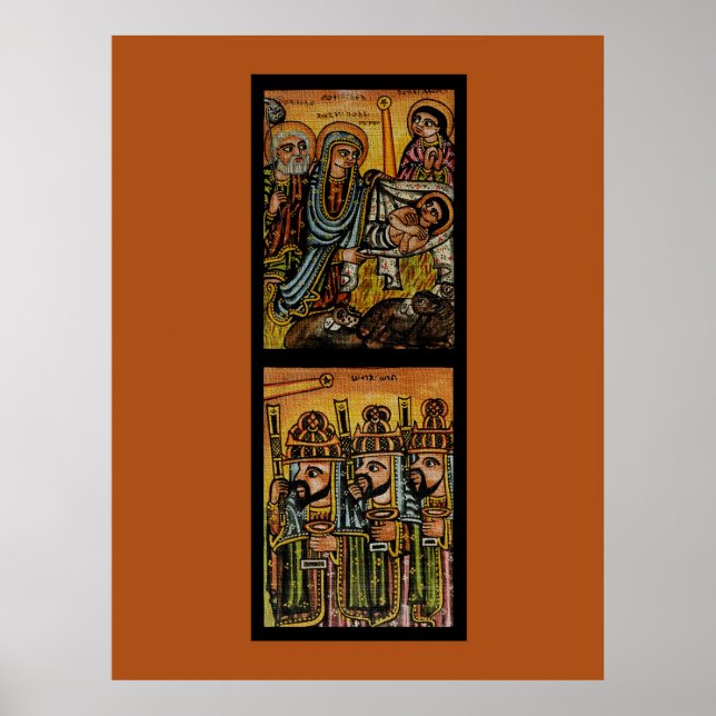 Ethiopian Nativity Icon Poster (Vorne)