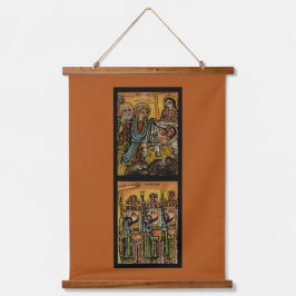 Ethiopian Nativity Icon Wandteppich Mit Holzrahmen