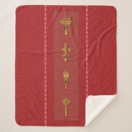 Ethiopian Orthodox Crosses – Gold on Red Sherpadecke