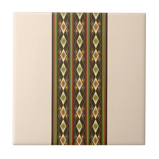 Ethiopian Tebeb Pattern Fliese (Vorderseite)