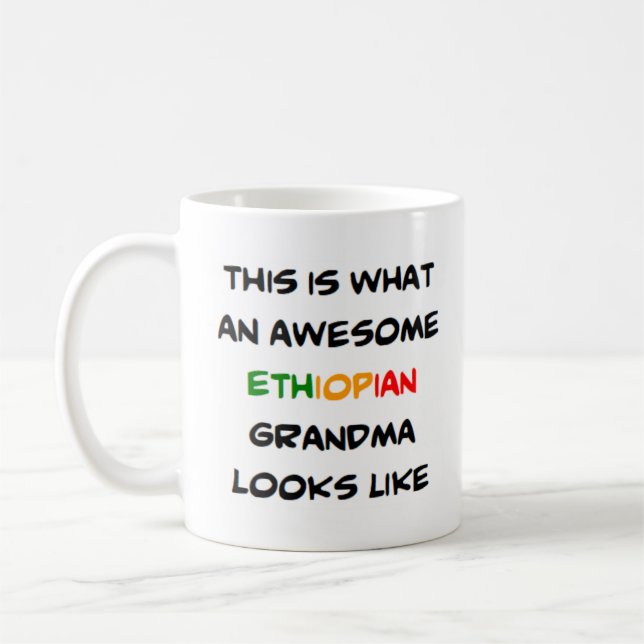 ethiopische Oma, phantastisch Kaffeetasse (Links)