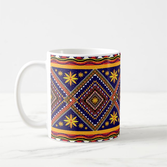 Ethisch-orientalisches Ikat-Muster Kaffeetasse (Links)