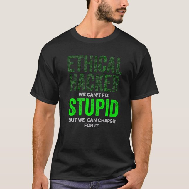 Ethische Hacker Charge Cybersecurity It Pen Tester T-Shirt (Vorderseite)