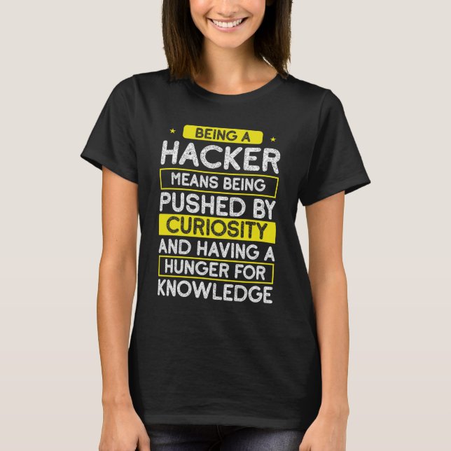 Ethische Hacker programmieren Online-Cybersicherhe T-Shirt (Vorderseite)