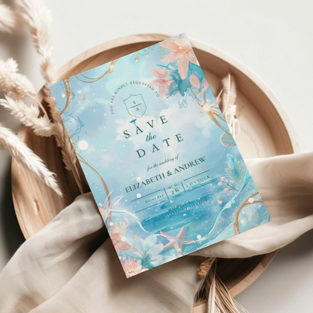Ethische Ozean-Licht-Hochzeit Save The Date (Von Creator hochgeladen)