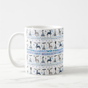Ethische Stammesstruktur nahtlos mit Tieren und dr Kaffeetasse