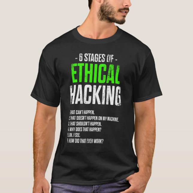 Ethischer Hacker Cybersecurity It Pen Tester T-Shirt (Vorderseite)