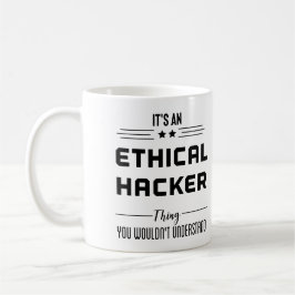 Ethischer Hacker Cybersecurity - Sicherheitsszenar Kaffeetasse