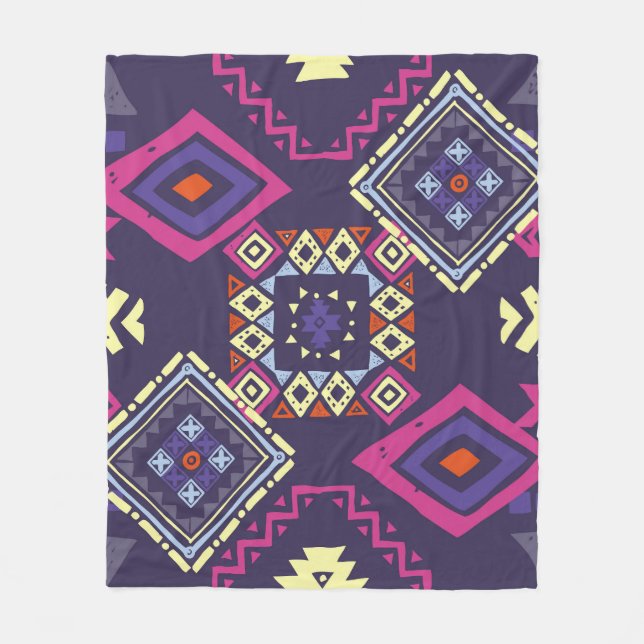 Ethischer, primitiver geometrischer Hintergrund de Fleecedecke (Vorderseite)