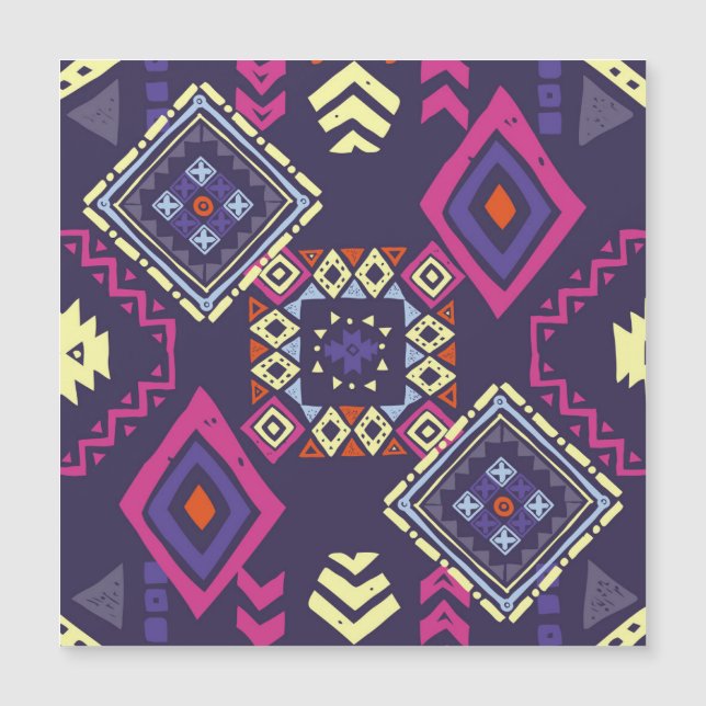 Ethischer, primitiver geometrischer Hintergrund de Magnetkarte (Vorderseite)