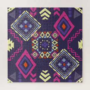 Ethischer, primitiver geometrischer Hintergrund de Puzzle