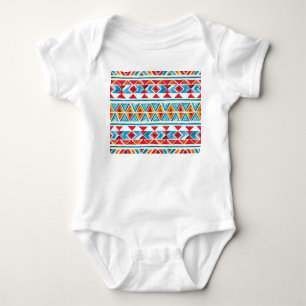 Ethisches geometrisches Muster der Wasserfarbe. Baby Strampler