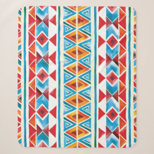 Ethisches geometrisches Muster der Wasserfarbe. Sherpadecke