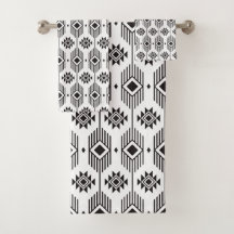 Ethisches geometrisches Schwarzweißmuster