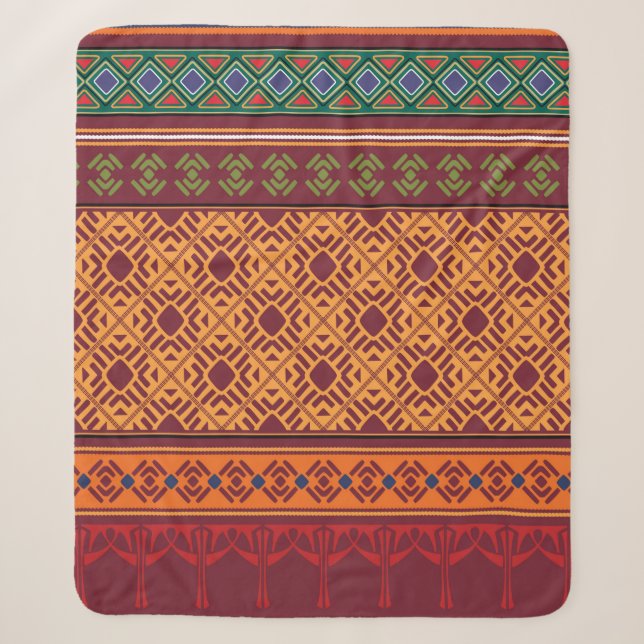 Ethisches nahtloses Stammmuster Sherpadecke (Vorderseite)