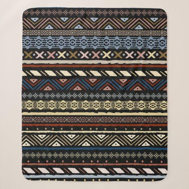 Ethisches nahtloses Stammmuster Sherpadecke (Vorderseite)