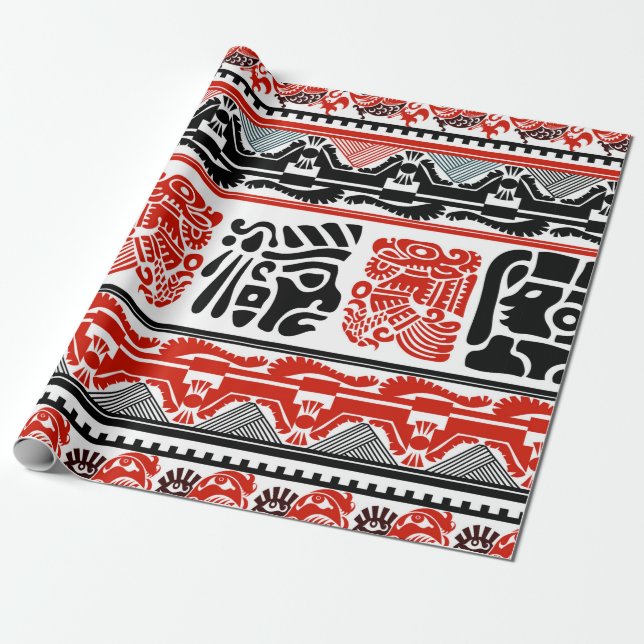 Ethisches Stammesmuster 5 Geschenkpapier (Ungerollt)