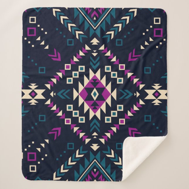 Ethisches Stammesmuster 6  Sherpadecke (Vorderseite)