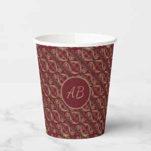 Ethnic Adinkra African Golden Pattern Pappbecher