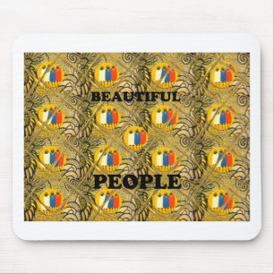 Ethnic African Art Design Print: Schöne Menschen Mousepad