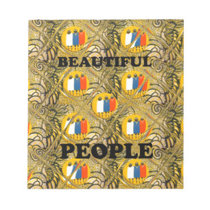 Ethnic African Art Design Print: Schöne Menschen Notizblock