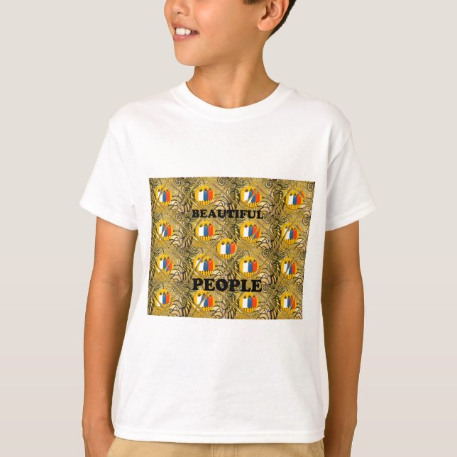 Ethnic African Art Design Print: Schöne Menschen T-Shirt (Vorderseite)