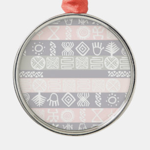 Ethnic African Boho Design Silbernes Ornament