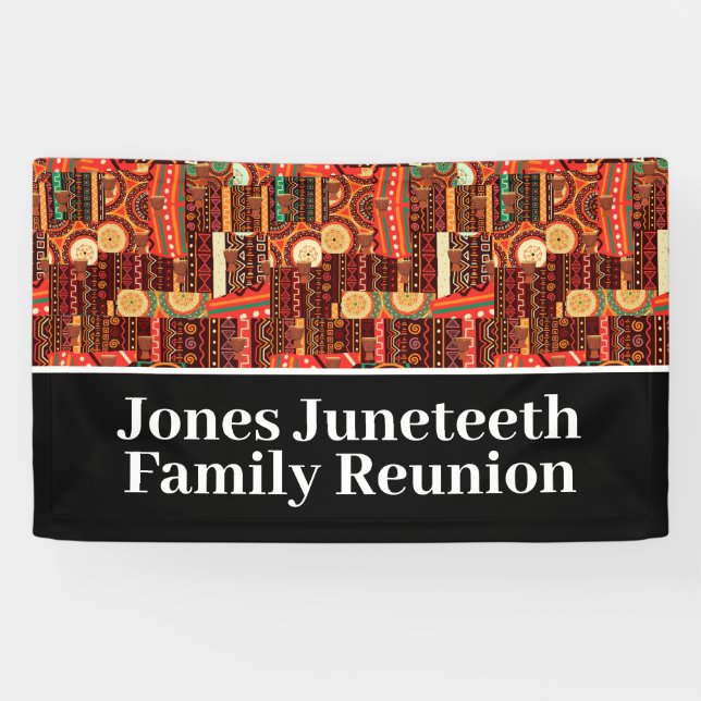 Ethnic Afrocentric Kente Tribal Muster Luggage Banner (Horizontal)
