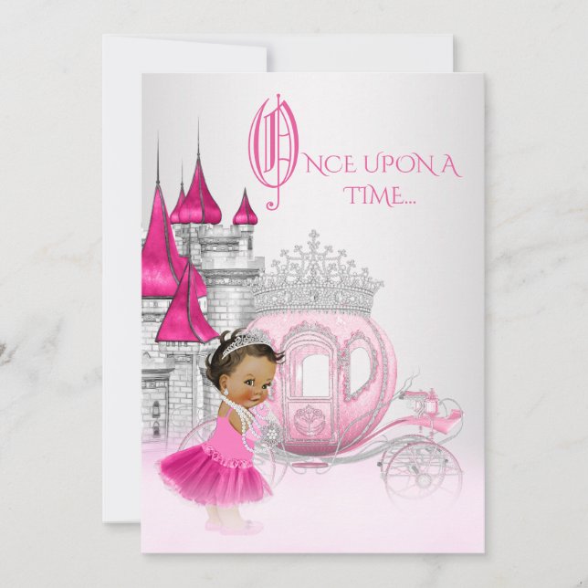 Ethnic Ainderella Princess Geburtstagsparty Einladung (Vorderseite)