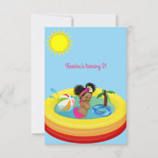 Ethnic Baby Girl Geburtstagsparty Einladung
